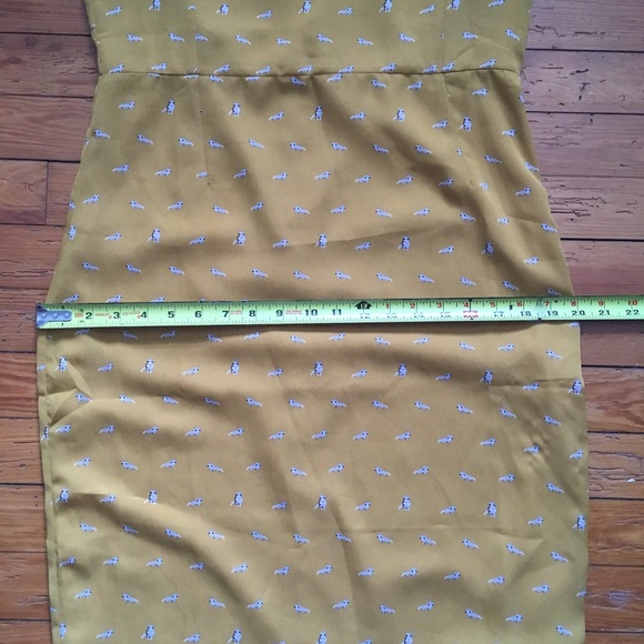 Mustard Raccoon Print Dress - Picture 8 of 8